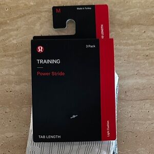 lululemon athletica Power Stride Socks 3-Pack - White, Gray, Black